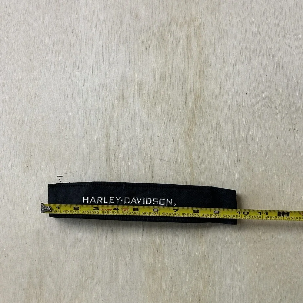 Harley-Davidson Headband Mens One Size Black Cotton Embroidered Neck Strap